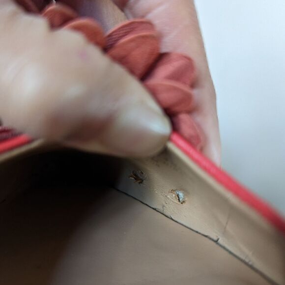 Isaac Mizrahi Red Coral Floral Jewel Embellished Pointy Toe Slingbacks 7 - Picture 9 of 12